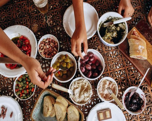 Mediterranean healthy food table